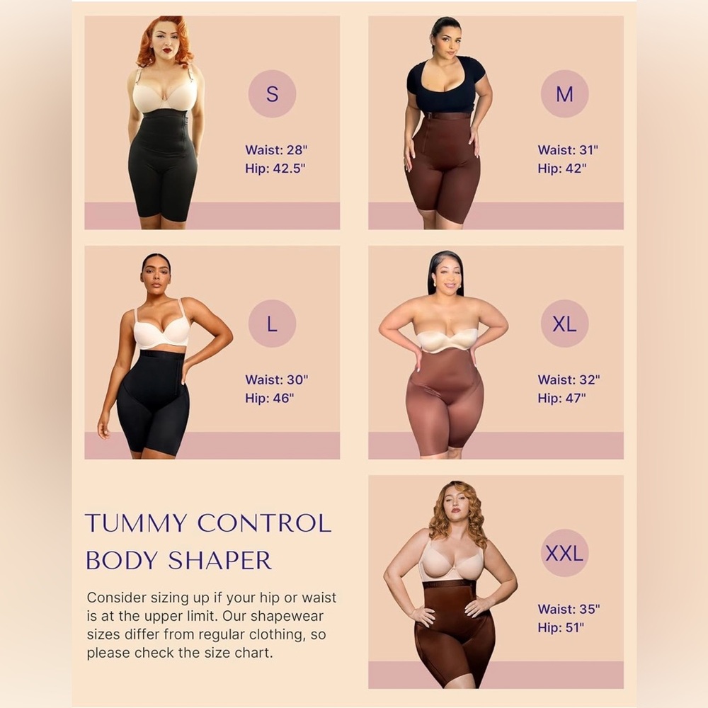 SHAPELLX Shapewear For Women Tummy Control High Waisted Body Shaper - Picture 6 of 10